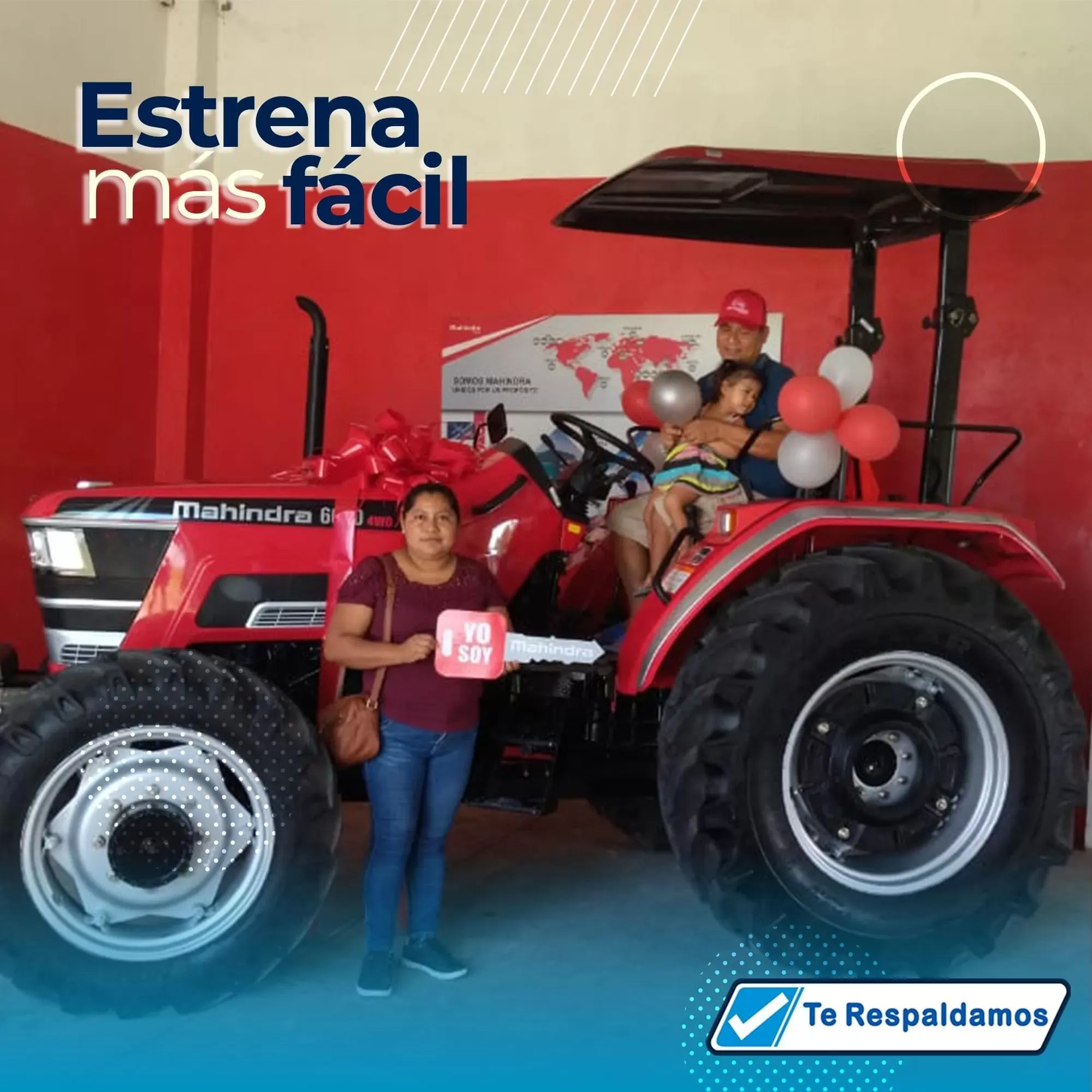 Clienta recibe su tractor Mahindra financiado por Te Respaldamos